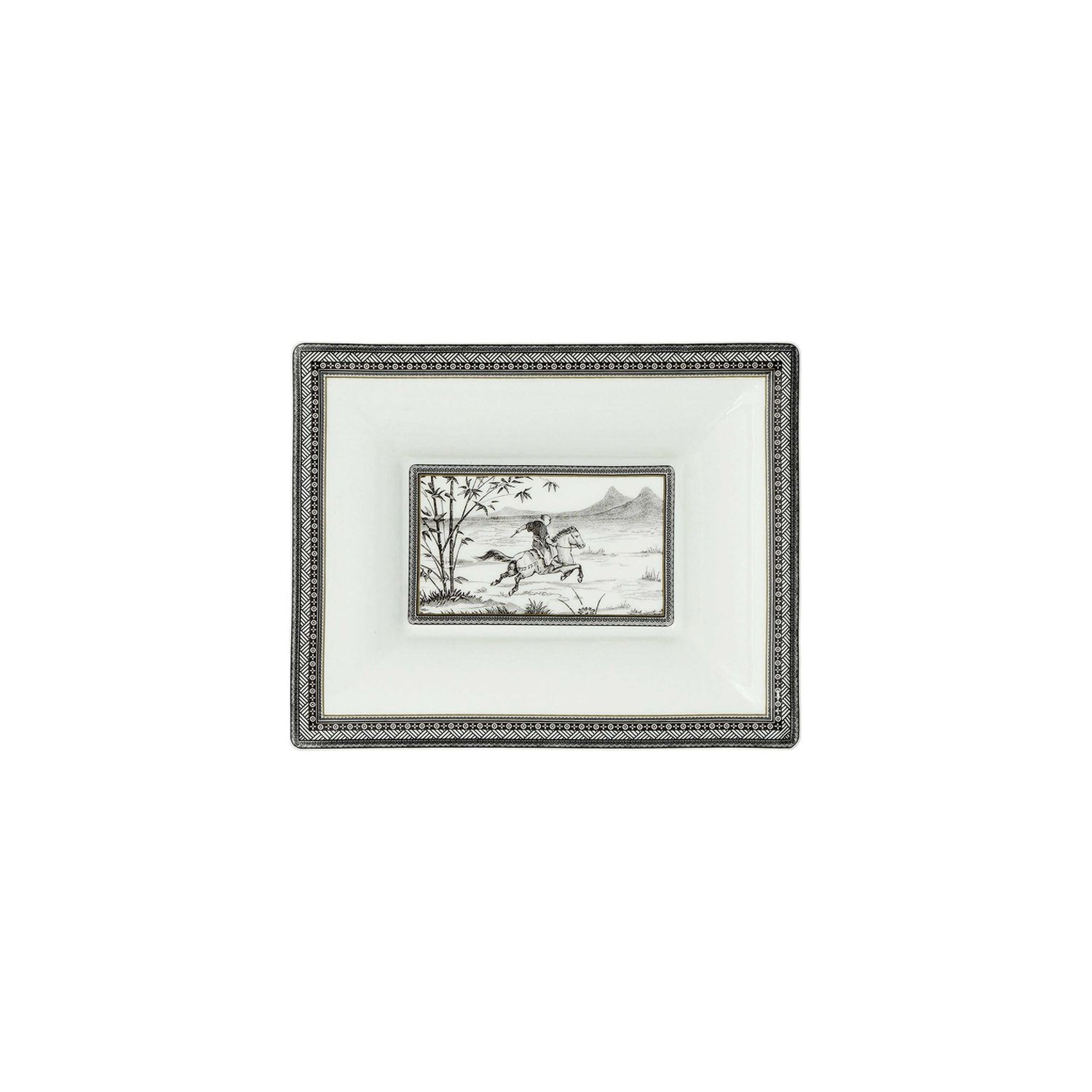 Gien France Le Cavalier Des Steppes Large Square Candy Tray, 1865CCEN01 , 3660838038476