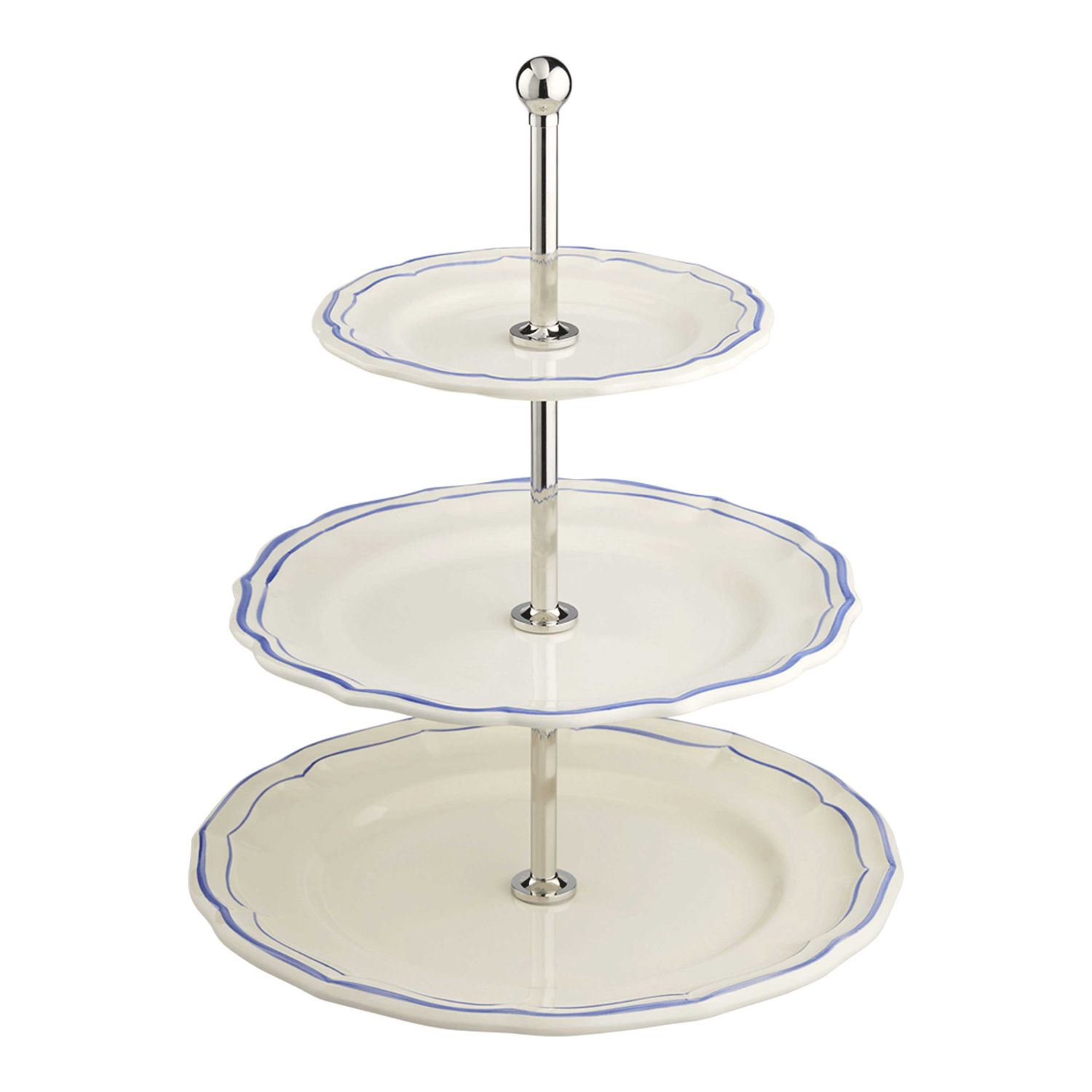 Gien France Filet Bleu Three-Tier Cake Stand, 1540SEMU22 , 3660838036021