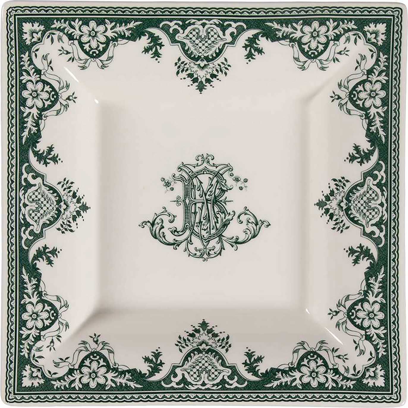 Gien France Les Depareillees Vert Large Square Candy Tray, 1841CCEC01 , 3660838046914