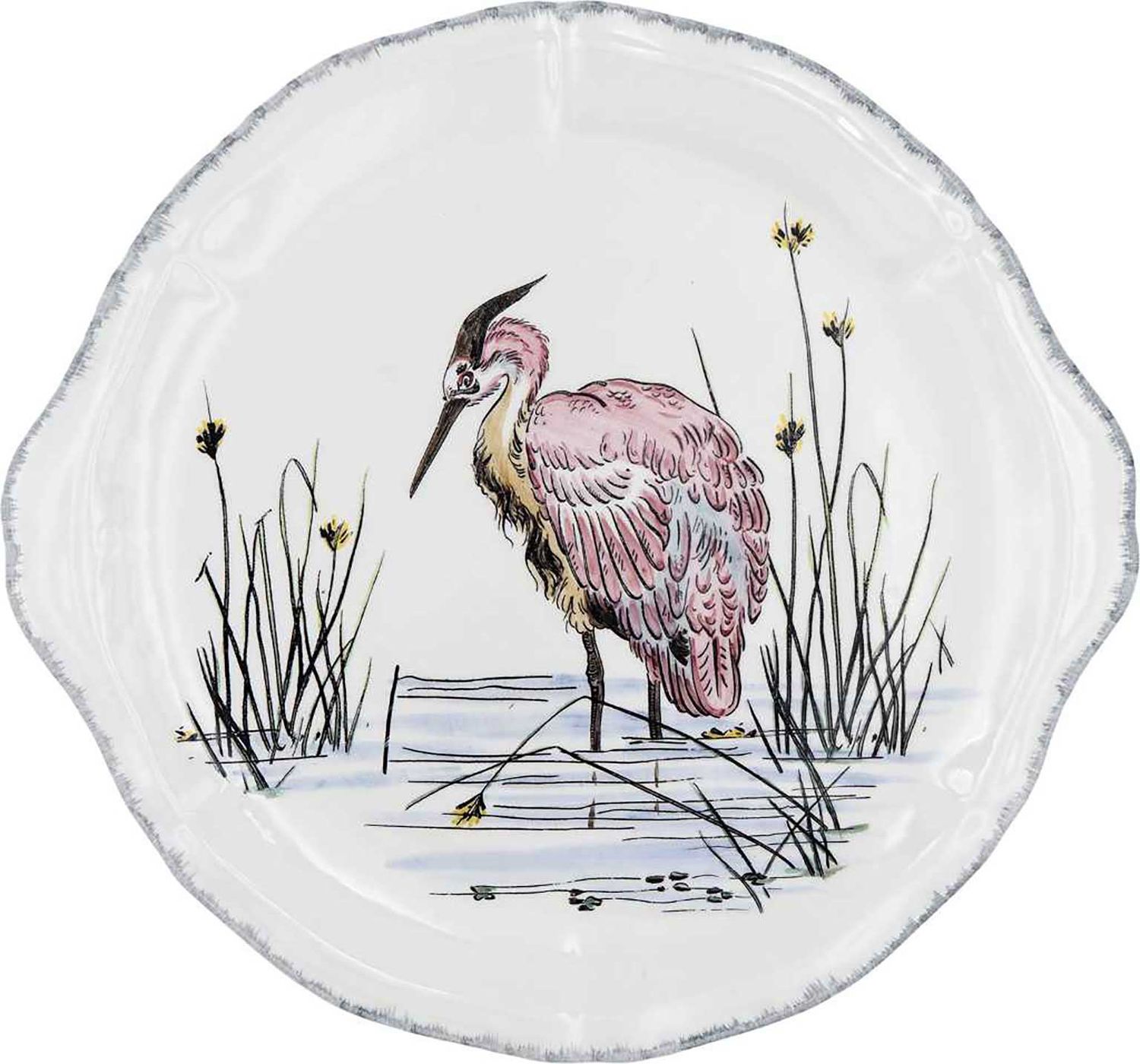 Gien France Grands Oiseaux Cake Platter, 0113BPGA26 , 3660838047409