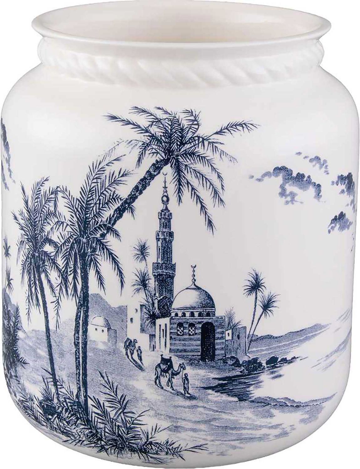Gien France Les Depareillees Bleu Roped Vase Small, 1849CVT100 , 3660838047324