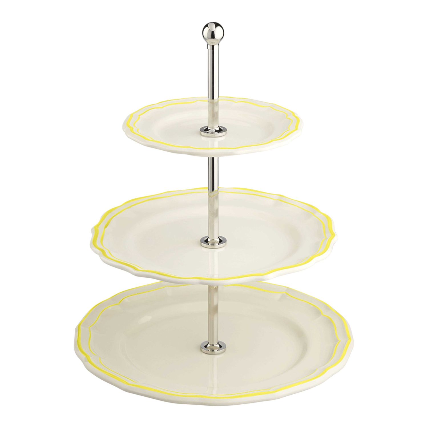 Gien France Filet Citron Three-Tier Cake Stand, 1833SEMU22 , 3660838036304