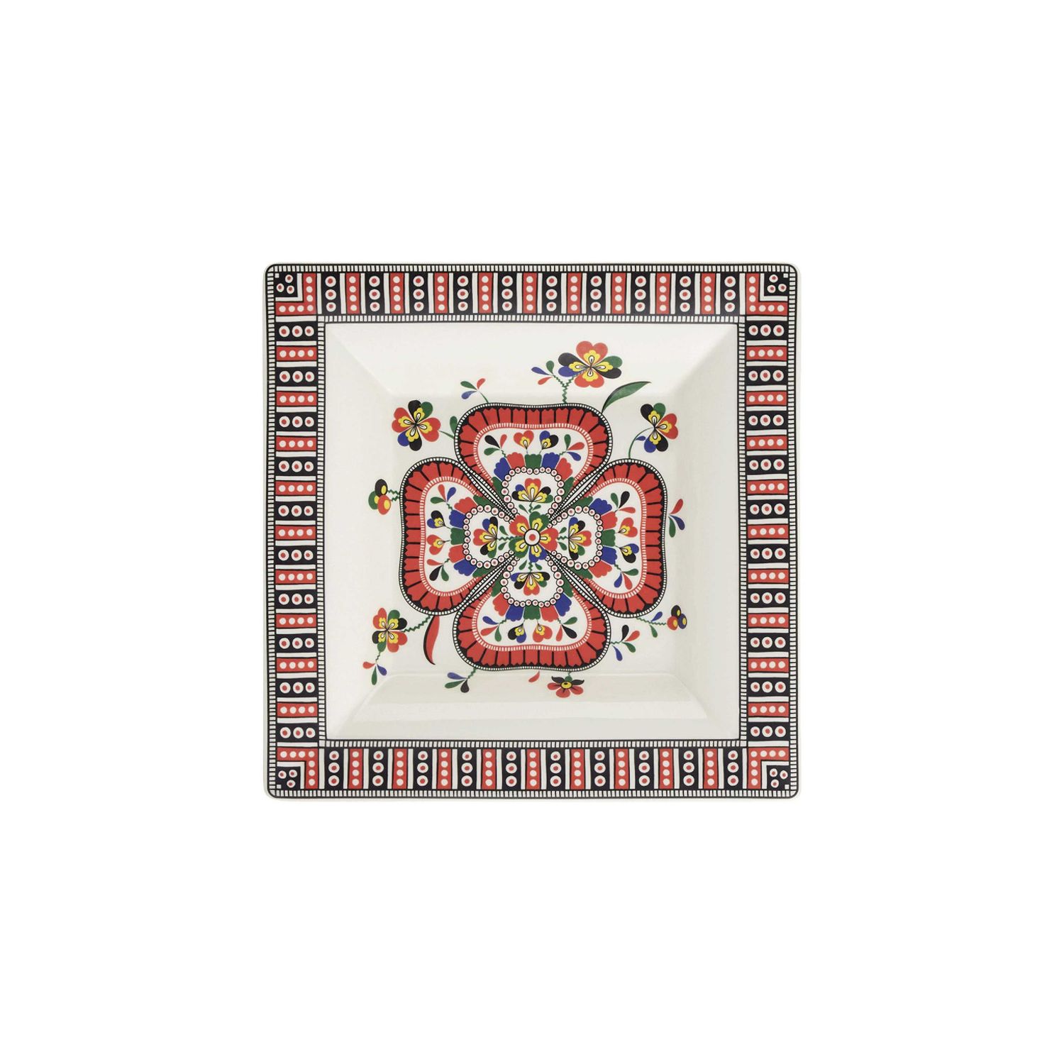 Gien France Chance Folle Large Square Candy Tray, 1864CCEC01 , 3660838035260
