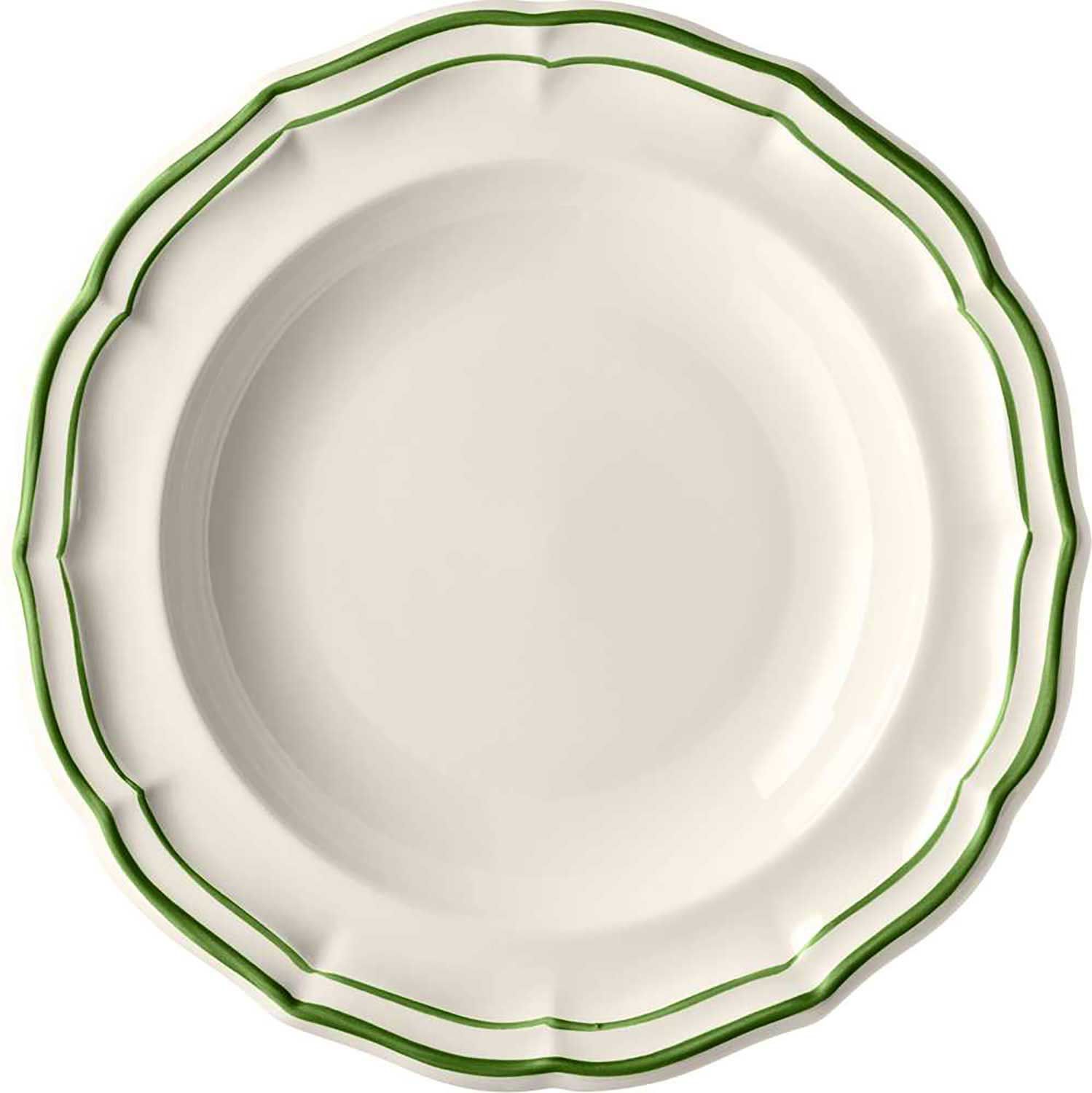 Gien France Filet Fougere Rim Soup, 1870ACRE22 , 3660838038766
