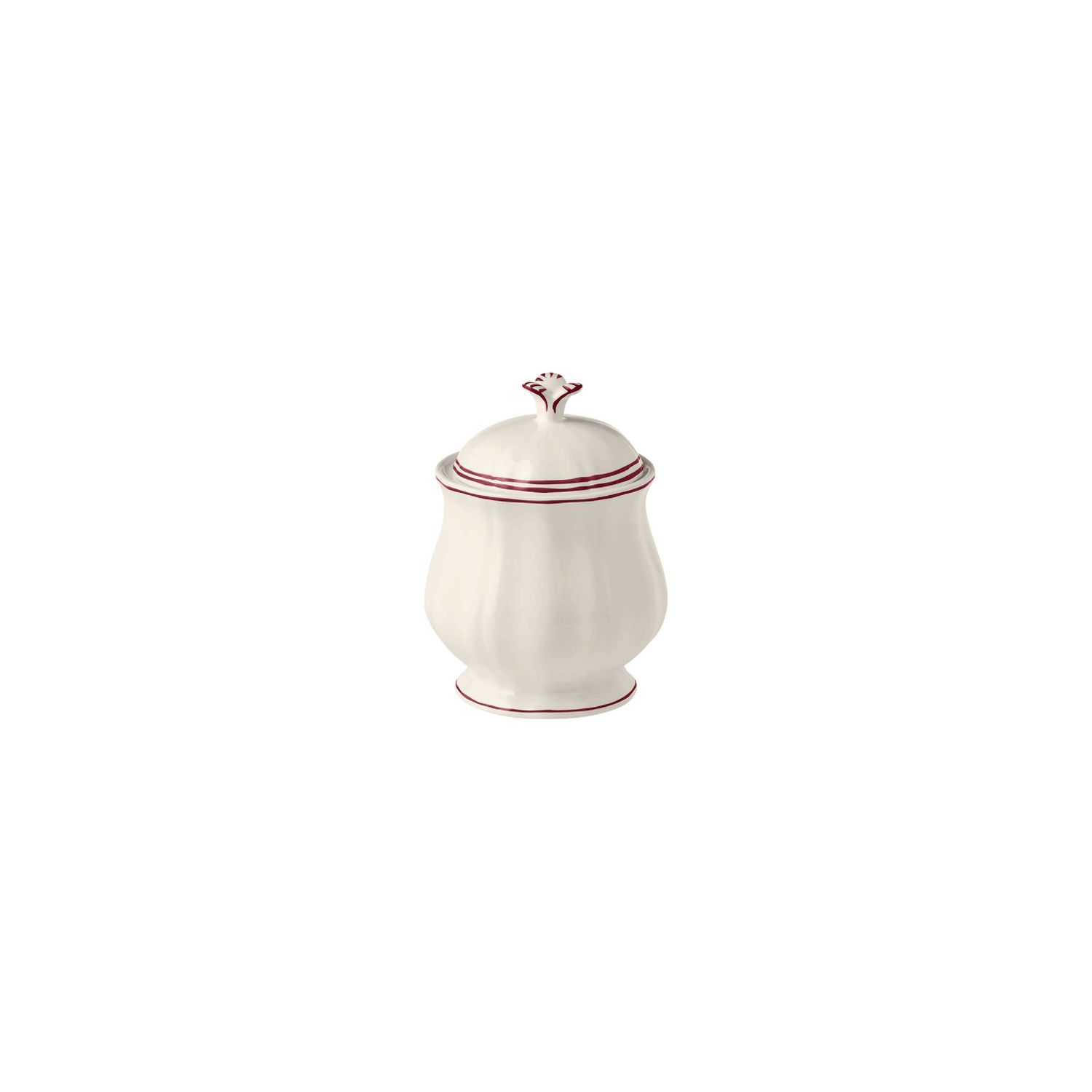 Gien France Filet Bordeaux Sugar Bowl, 1869CSU048 , 3660838043180