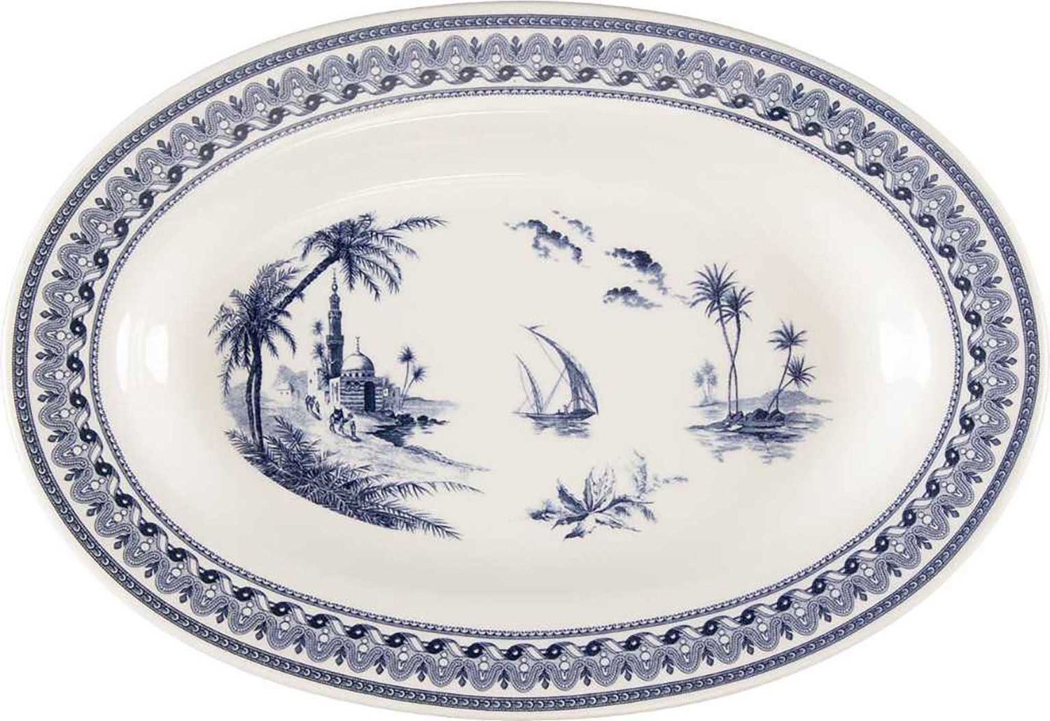 Gien France Les Depareillees Bleu Pickle Dish, 1849CRAV50 , 3660838047096