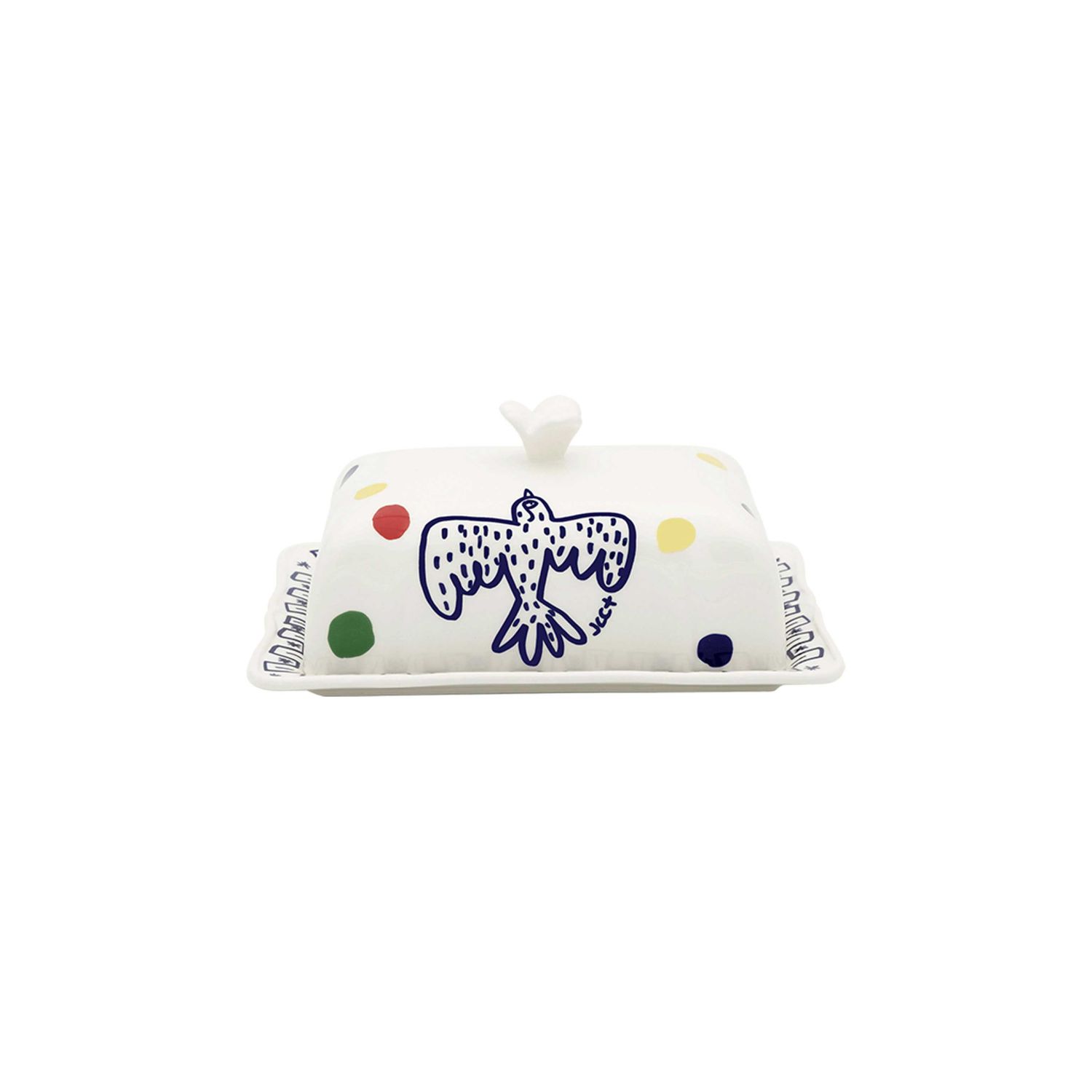Gien France Archipel Sentimental Butter Dish, 1860CBEU22 , 3660838033600