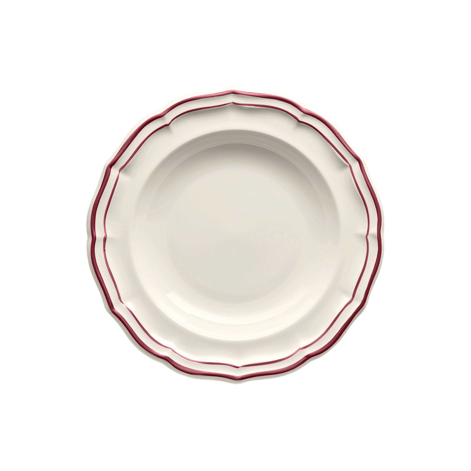 Gien France Filet Bordeaux Rim Soups, 1869B4AY22 , 3660838042817
