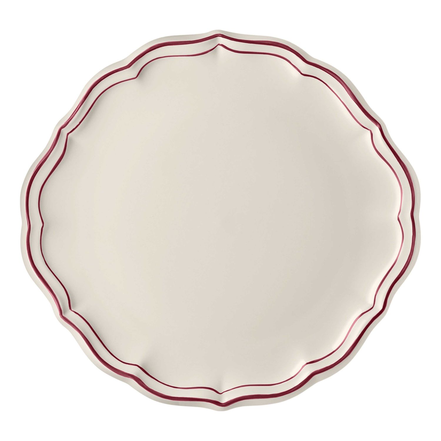 Gien France Filet Bordeaux Cake Platter, 1869BPGA22 , 3660838042831