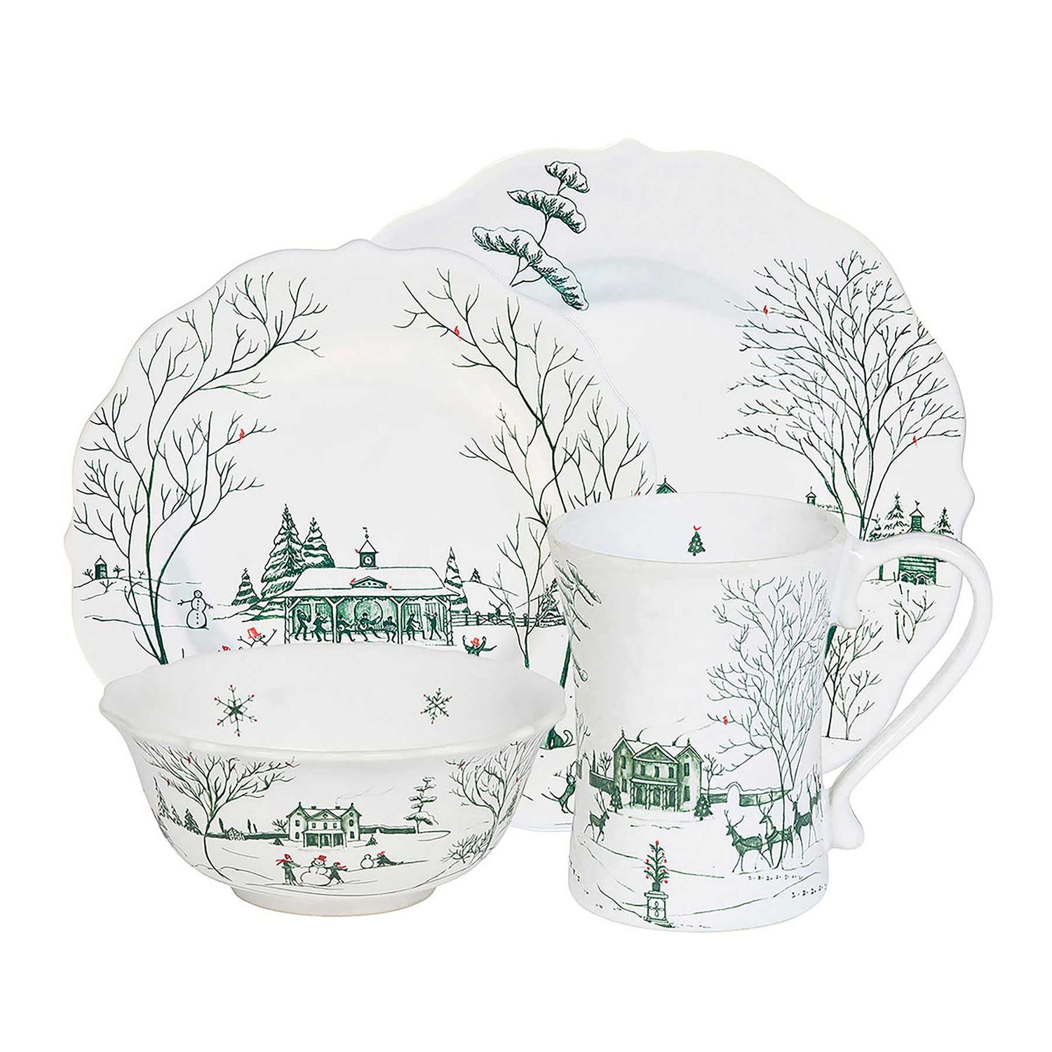 Juliska Country Estate Winter Frolic 4-Piece Place Setting Evergreen CE40/29
