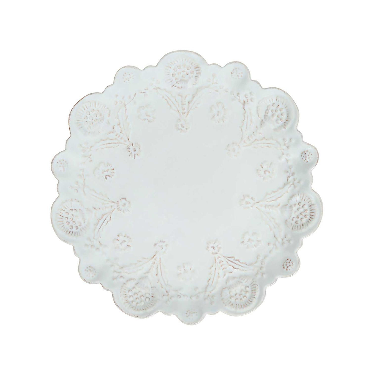 Juliska Berry &amp; Thread Thistle Dessert and Salad Plate Whitewash JTH02/10