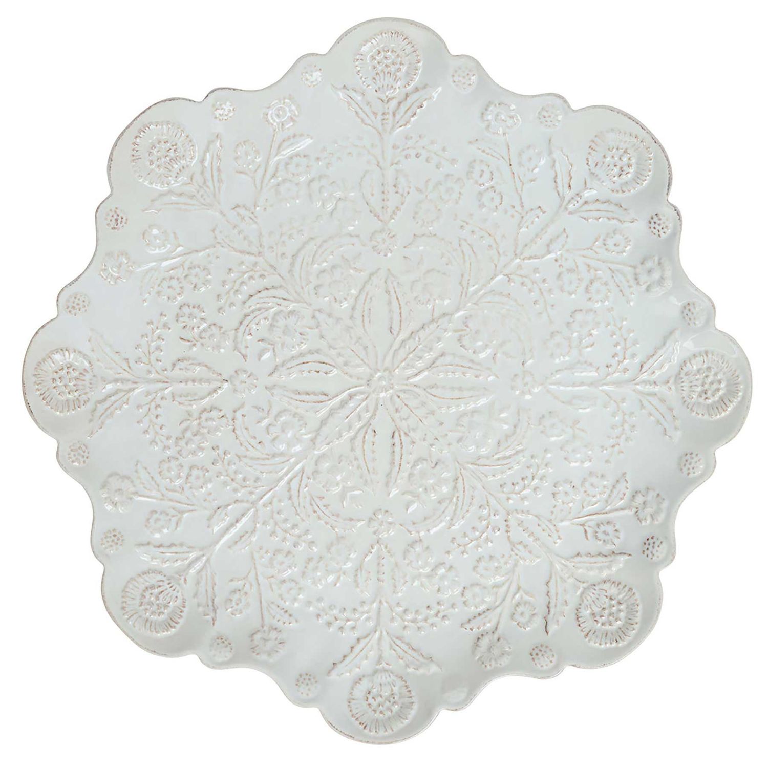 Juliska Berry &amp; Thread Thistle Charger and Platter Whitewash JTH09/10