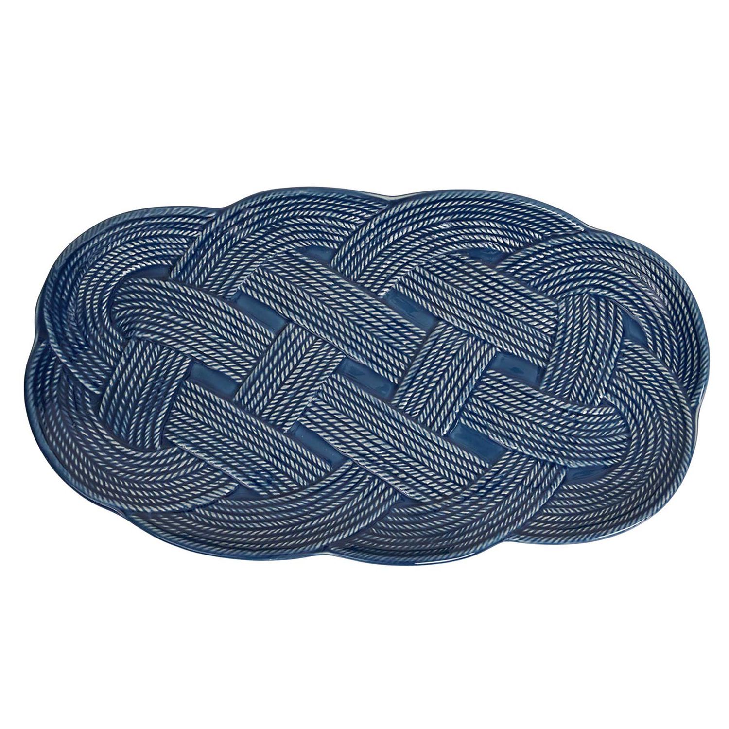 Juliska Le Panier Mystic Knot Hostess Tray Denim 15 Inch KHM54/46