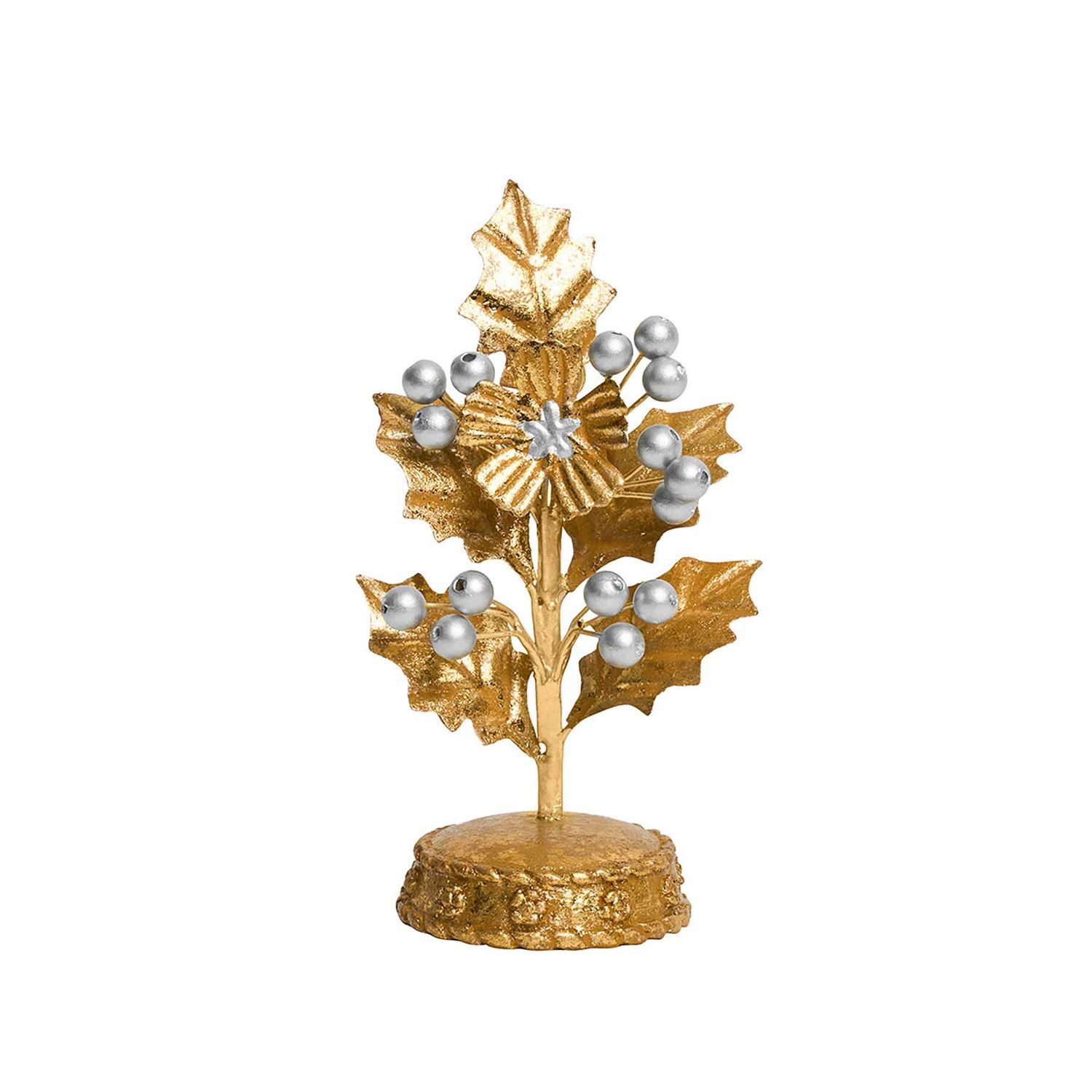 Juliska Forest Walk Holly Place Card Holder Gold and Silver PH17/62