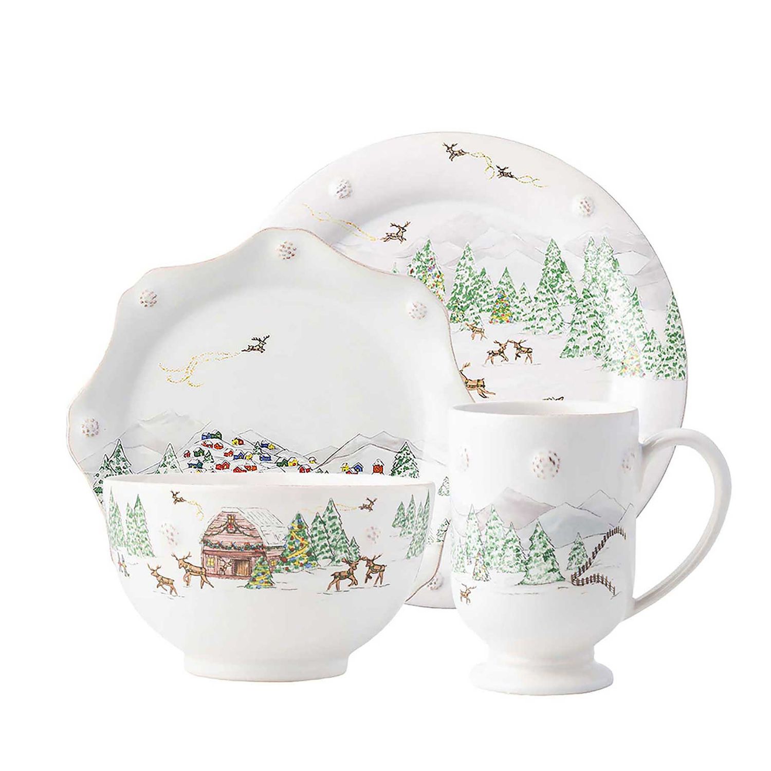 Juliska Berry &amp; Thread North Pole 4-Piece Place Setting JN40/88
