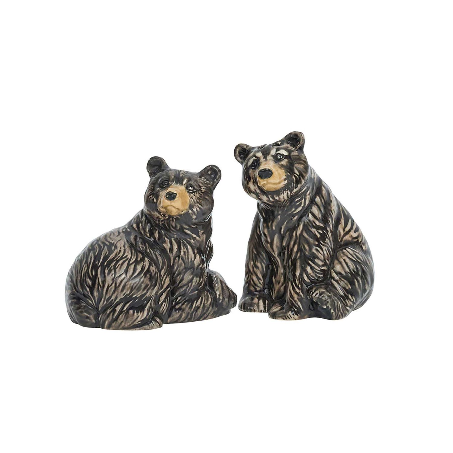 Juliska Clever Creatures Black Bear Salt and Pepper Shaker Set of 2 FS19/88
