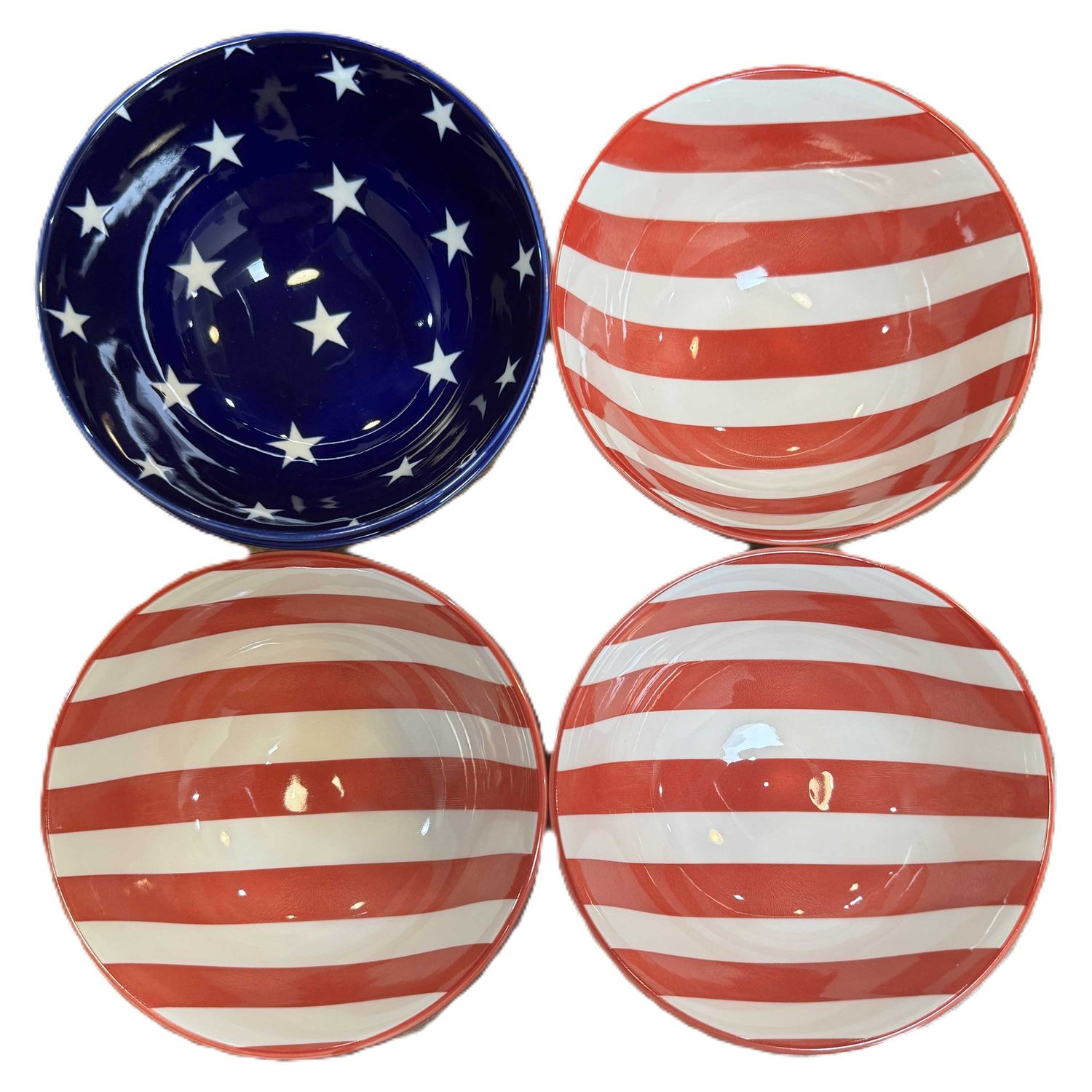 BIA Cordon Bleu Set of 4 Stars and Stripes Bowls 4 3/4 Inch, 440002S4B-1776, 033805010028