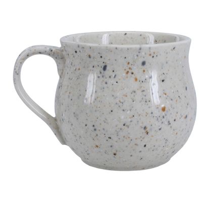 BIA Cordon Bleu Speckle Belly Coffee Mug Cream 5 1/2 Inch, 403018-3557, 033805355785