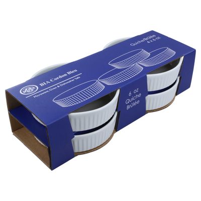BIA Cordon Bleu Set of 4 Quiche Dishes 4 3/4 Inch, 414815S4G-967, 033805967544