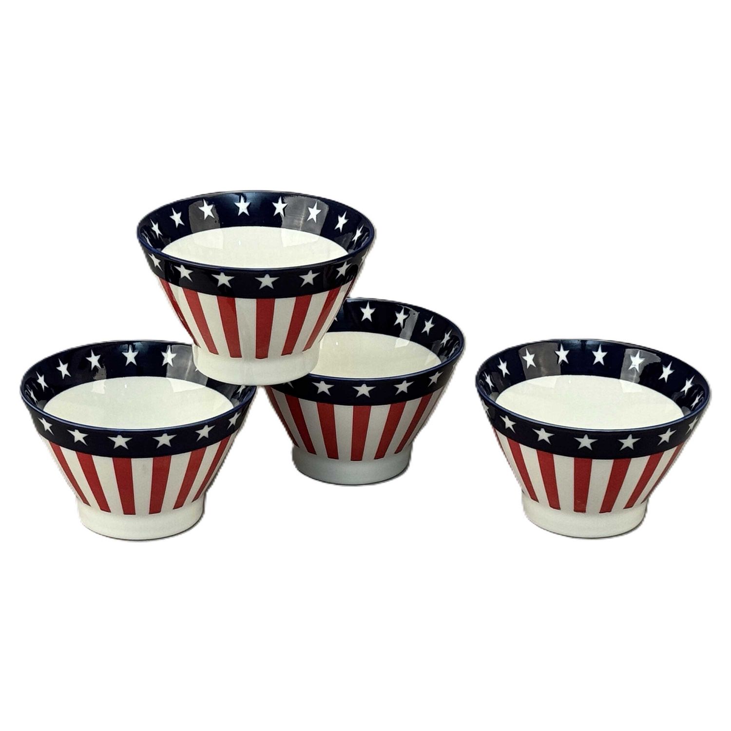 BIA Cordon Bleu Stars and Stripes Footed Bowl 5 Inch, 440026-1776, 033805177684