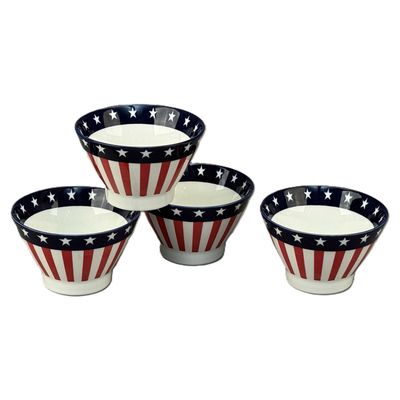 BIA Cordon Bleu Stars and Stripes Footed Bowl 5 Inch, 440026-1776, 033805177684
