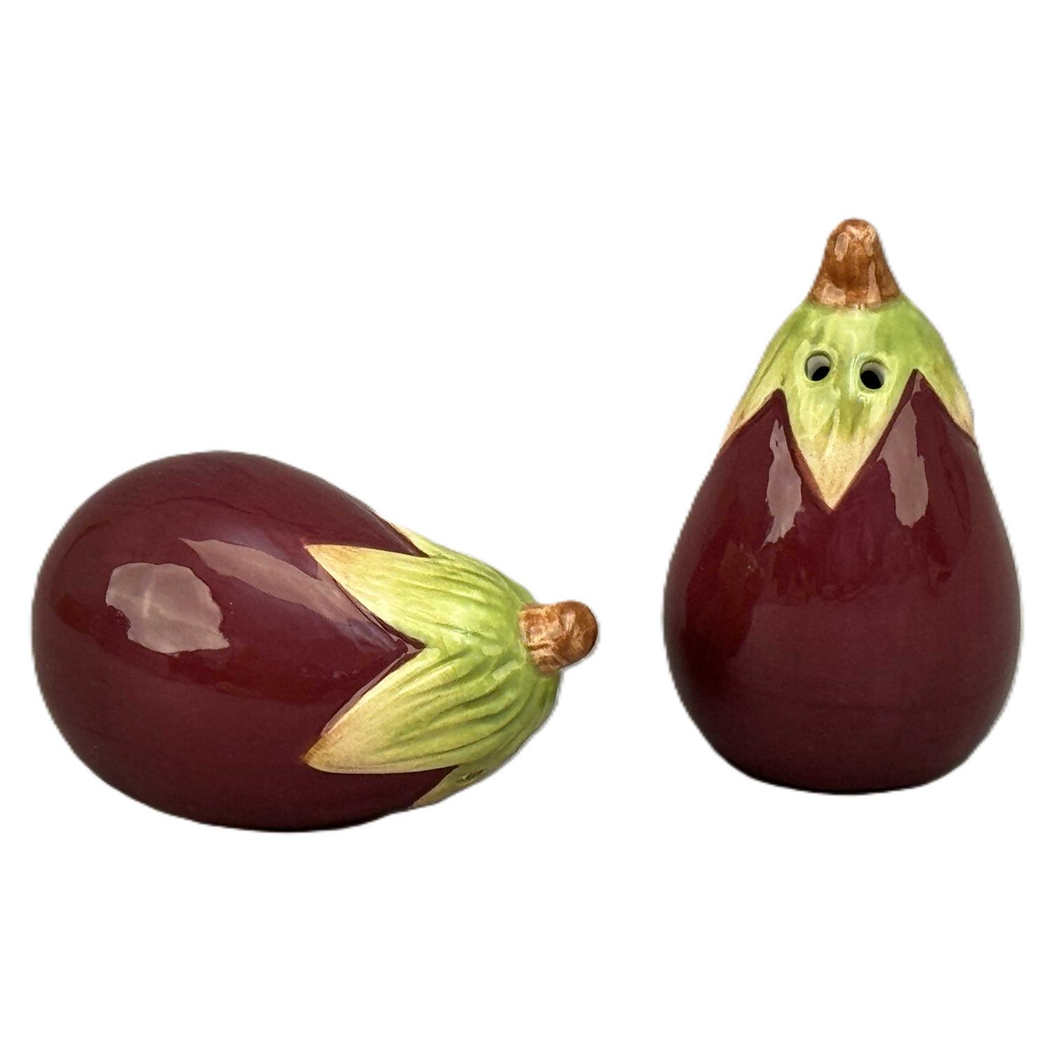 BIA Cordon Bleu Victoria's Veggies Eggplant Salt and Pepper Shakers 3 1/2 Inch, 411352G, 0338054135…