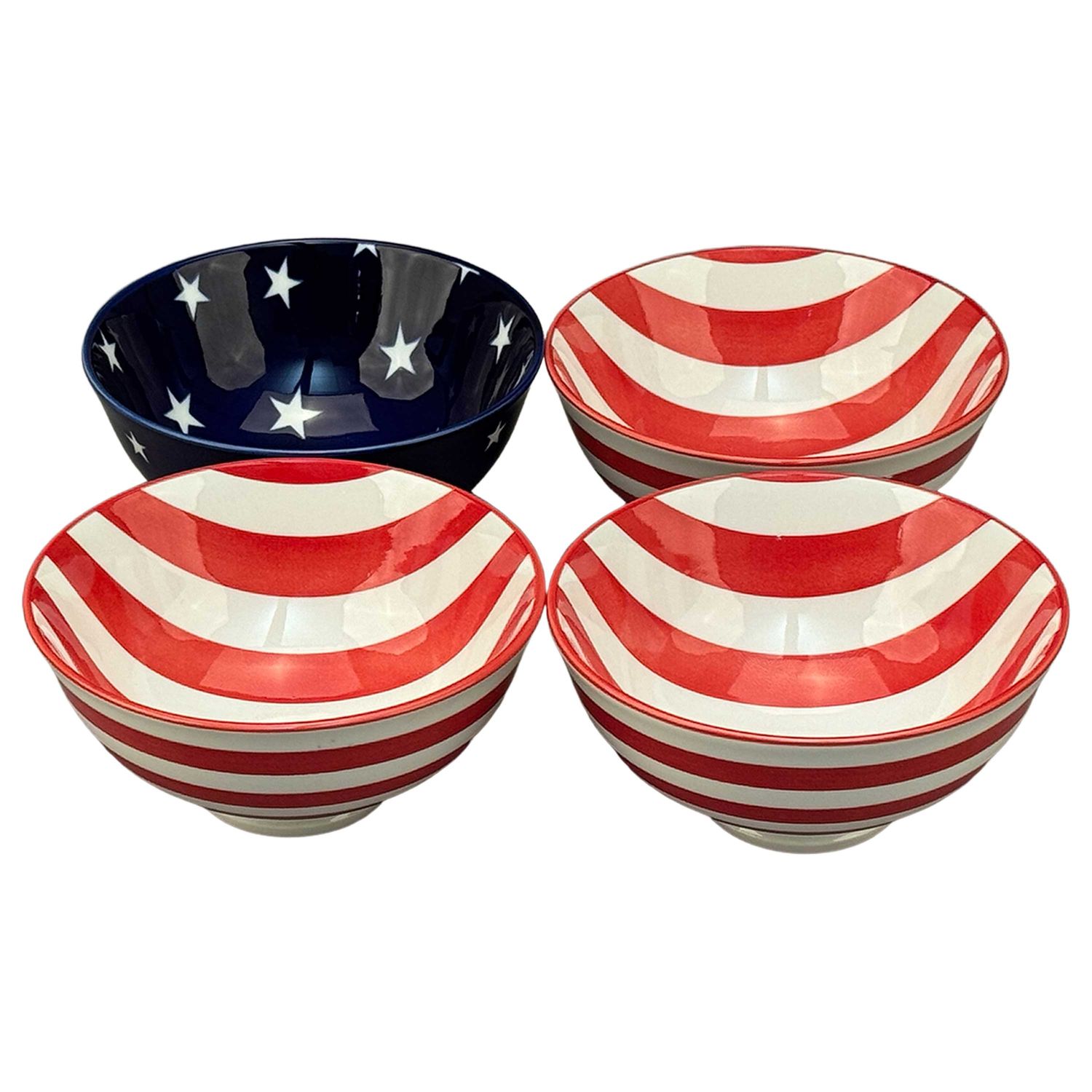 BIA Cordon Bleu Stars and Stripes Assorted Bowls 6 1/4 Inch, 440476-1776, 033805100293