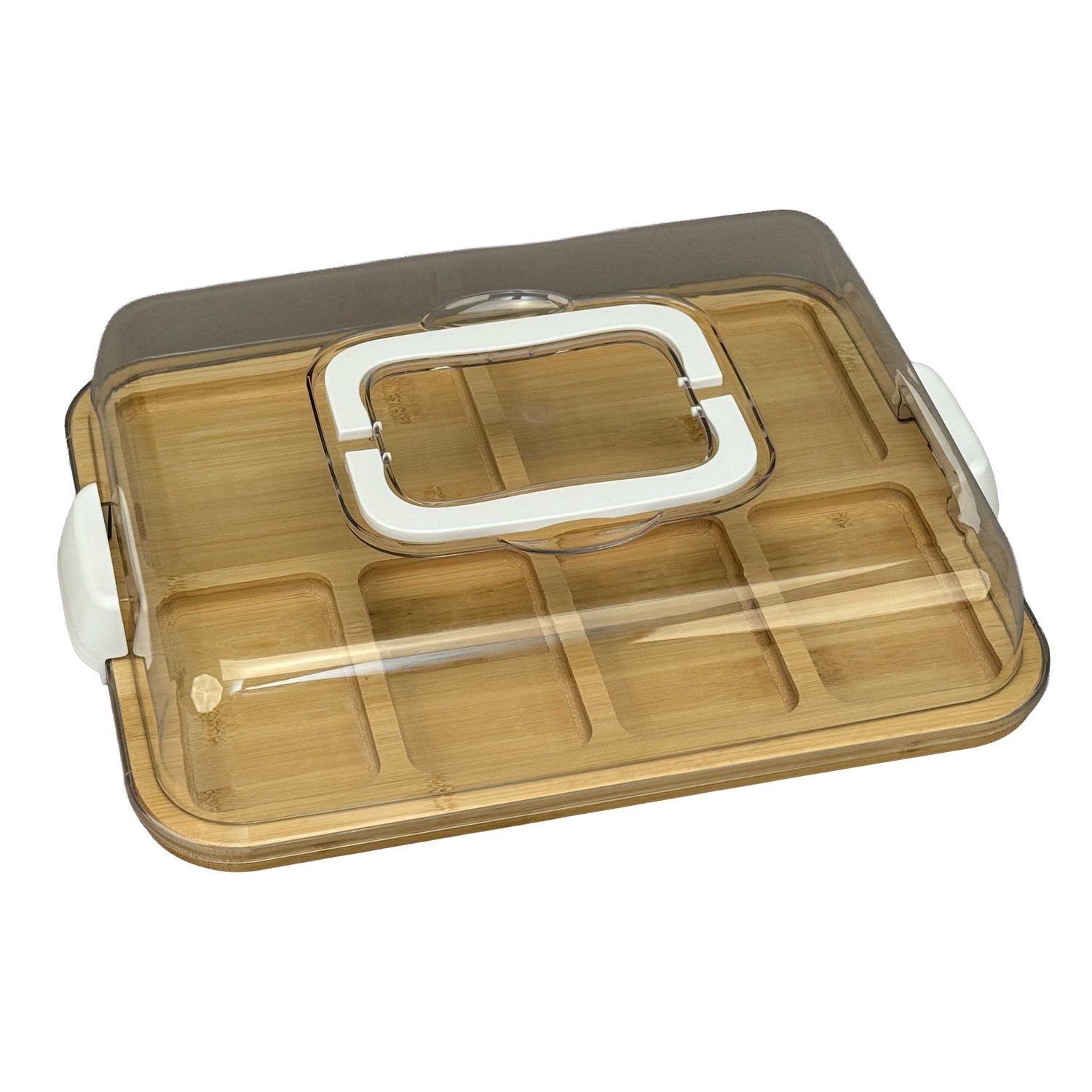BIA Cordon Bleu Portable Bamboo Serving Tray with Lid 14 Inch, 301822, 033805038220