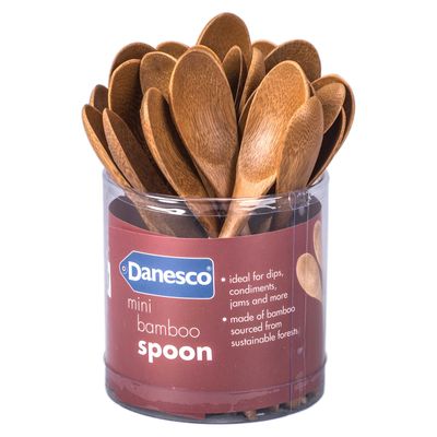 BIA Cordon Bleu Mini Bamboo Serving Spoons 6 Inch, 1443207BA, 064081136171