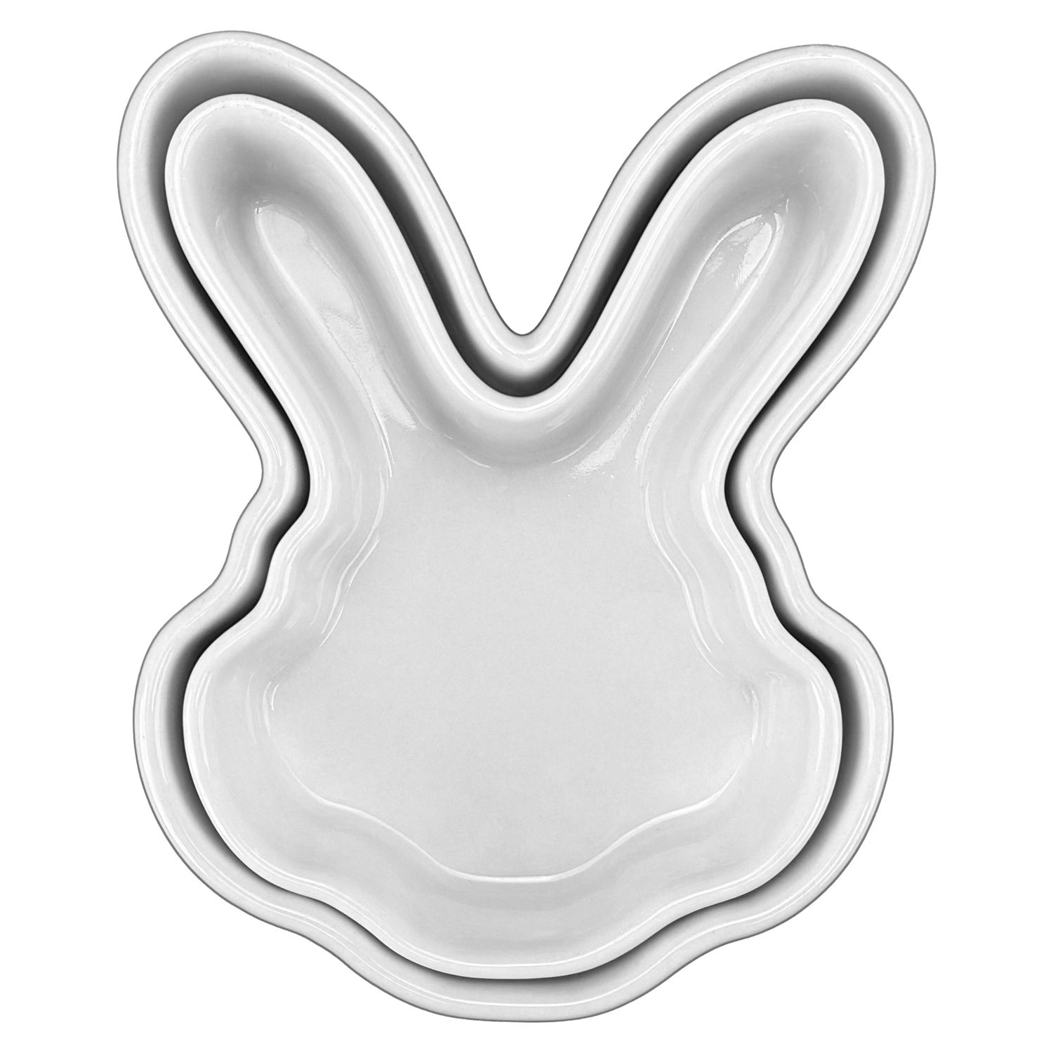 BIA Cordon Bleu Set of 2 Bunny Head Shaped Dishes 6 1/4 Inch, 410301S2, 033805828012