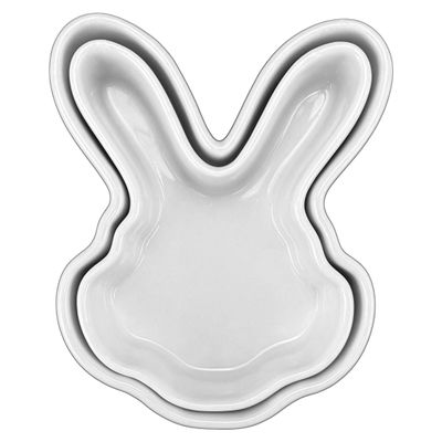 BIA Cordon Bleu Set of 2 Bunny Head Shaped Dishes 6 1/4 Inch, 410301S2, 033805828012