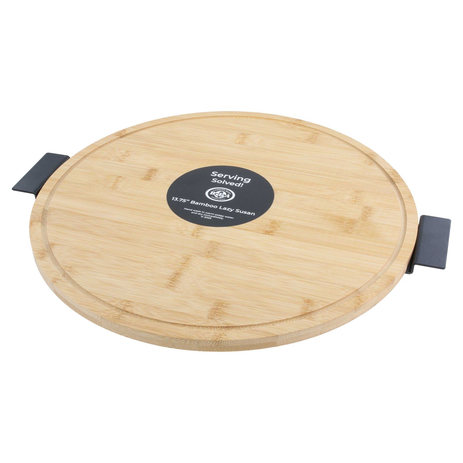 BIA Cordon Bleu Bamboo Lazy Susan with Metal Handle 15 1/2 Inch, 300048, 033805300488