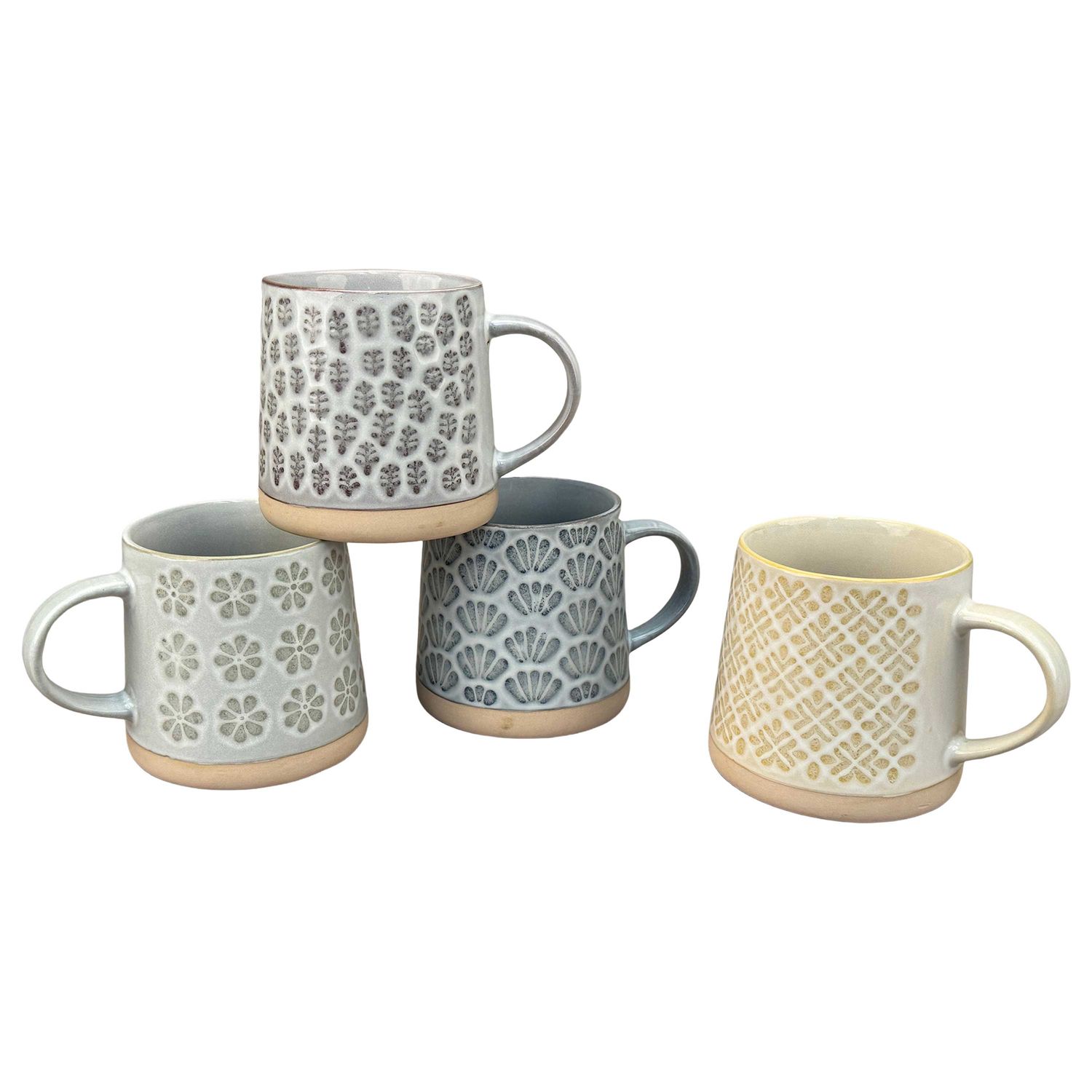 BIA Cordon Bleu Wallpaper Whimsy Assorted Coffee Mugs 5 3/8 Inch, 403480-3629, 033805362905