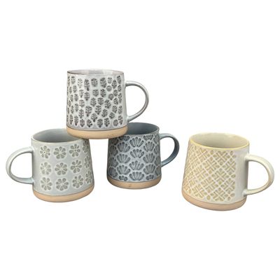 BIA Cordon Bleu Wallpaper Whimsy Assorted Coffee Mugs 5 3/8 Inch, 403480-3629, 033805362905