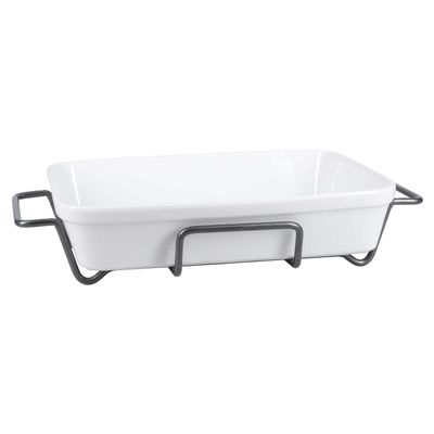 BIA Cordon Bleu Oslo Simply Serving Rectangular Baker with Rack, 908179, 033805799817
