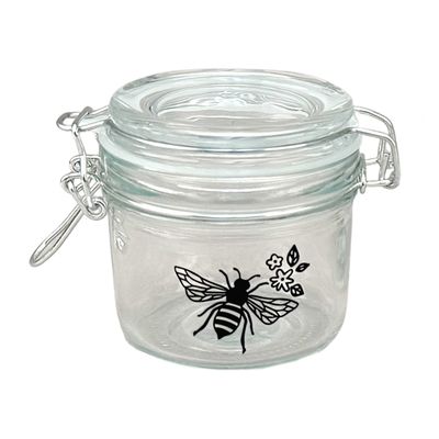 BIA Cordon Bleu Honeycomb Bee Clip Top Storage Jar 4 Inch, 701823, 033805718238