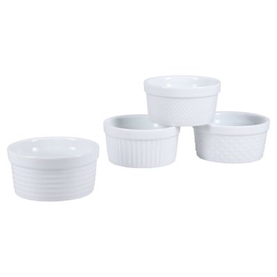 BIA Cordon Bleu Set of 4 Assorted Ramekins 3 1/2 Inch, 904925, 033805949250