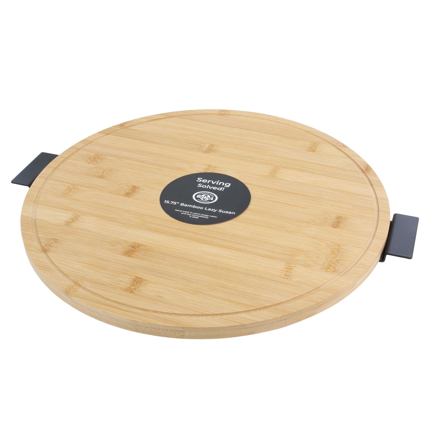 BIA Cordon Bleu Bamboo Lazy Susan with Metal Handle 17 1/2 Inch, 300049, 033805300495