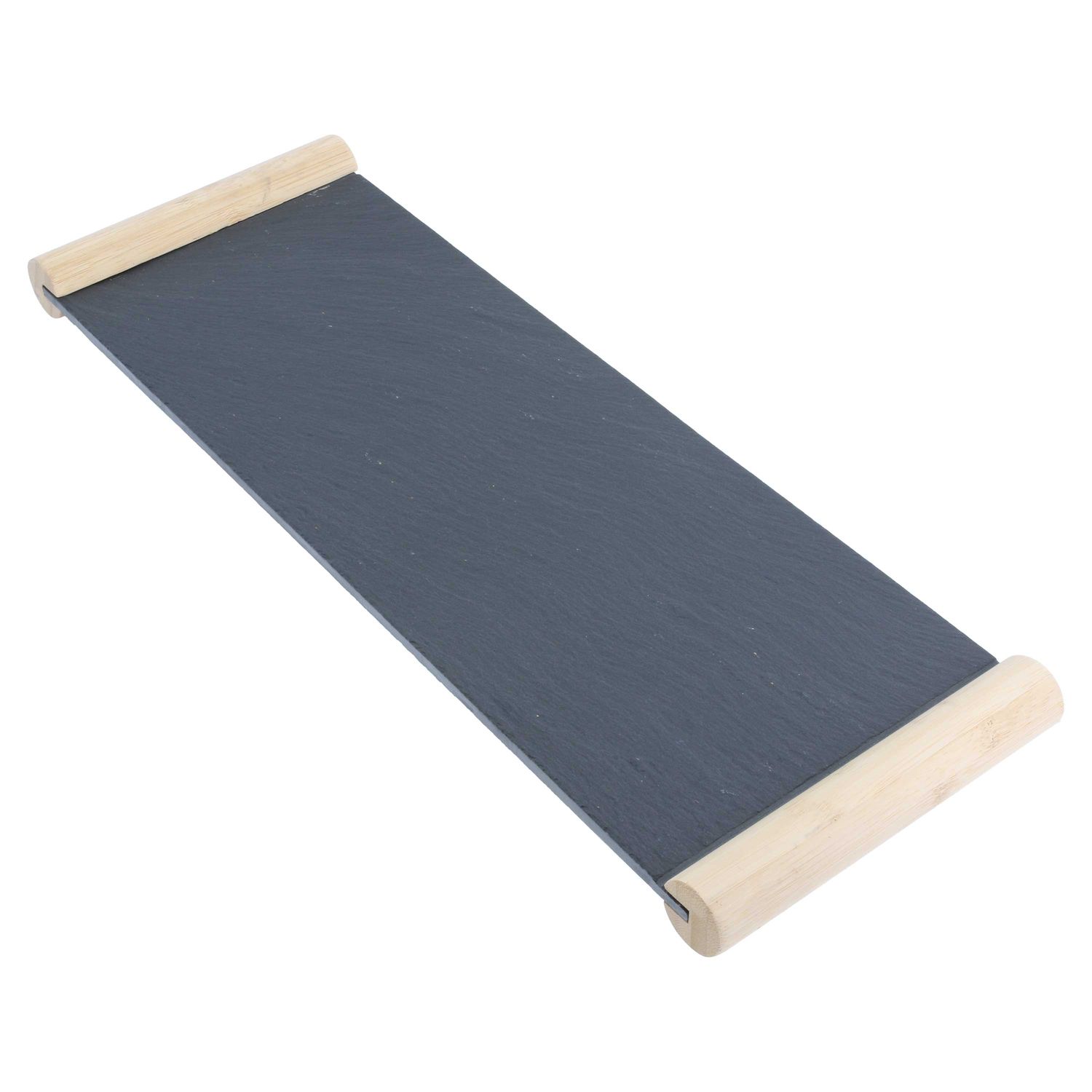 BIA Cordon Bleu Slate Serving Tray with Bamboo Handle 18 3/4 Inch, 300055, 033805300556