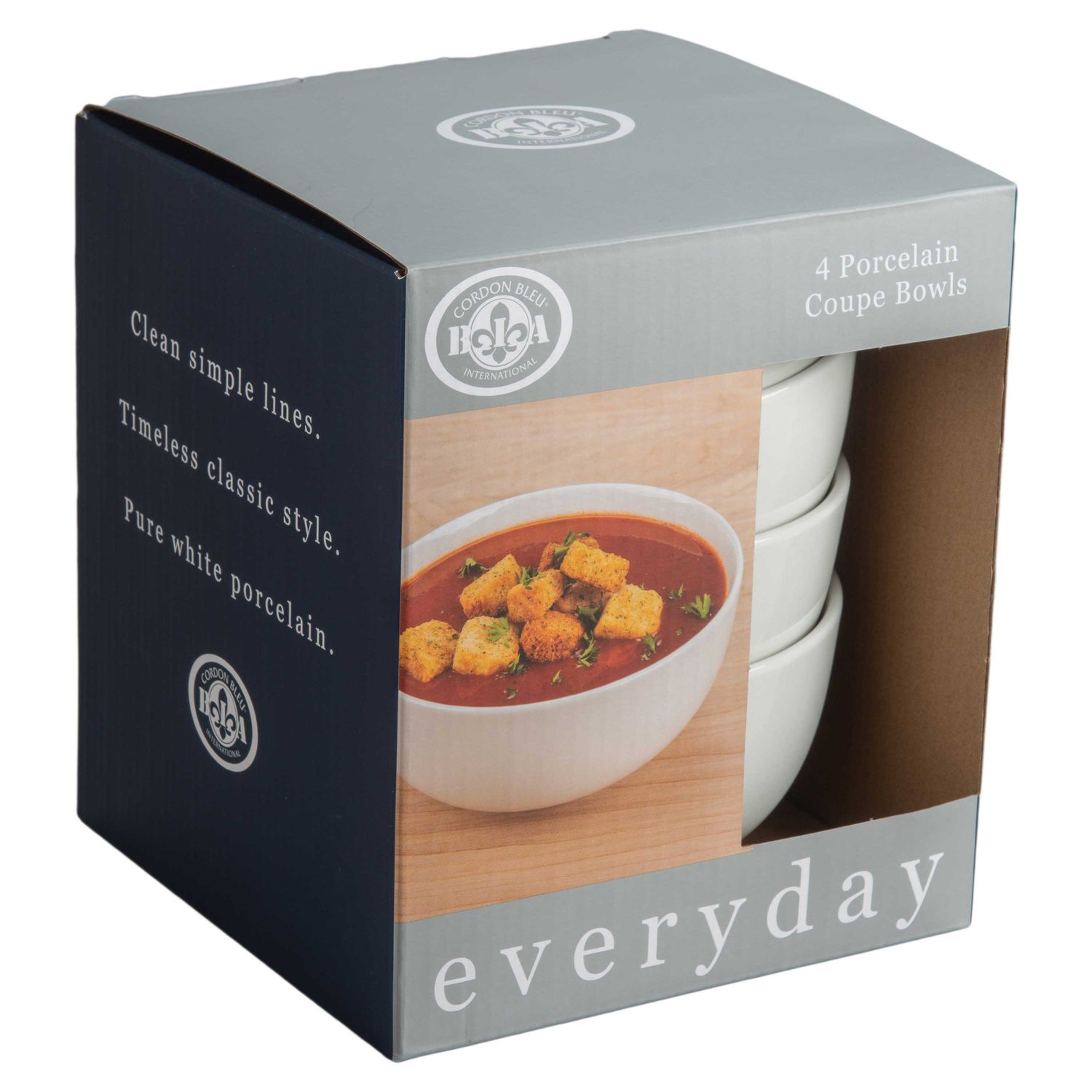 BIA Cordon Bleu Set of 4 Cereal Bowls 6 Inch, 914513S4G, 033805091430