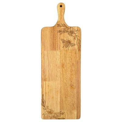 BIA Cordon Bleu Honeycomb Rubberwood Paddle Serving Board with Bee Design 18 1/2 Inch, 300066, 0338…