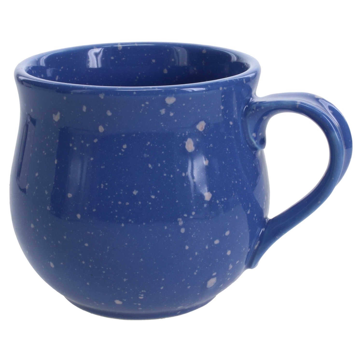 BIA Cordon Bleu Speckle Belly Coffee Mug Ocean Blue 5 1/2 Inch, 403018-3590, 033805359080