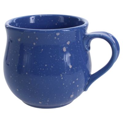 BIA Cordon Bleu Speckle Belly Coffee Mug Ocean Blue 5 1/2 Inch, 403018-3590, 033805359080