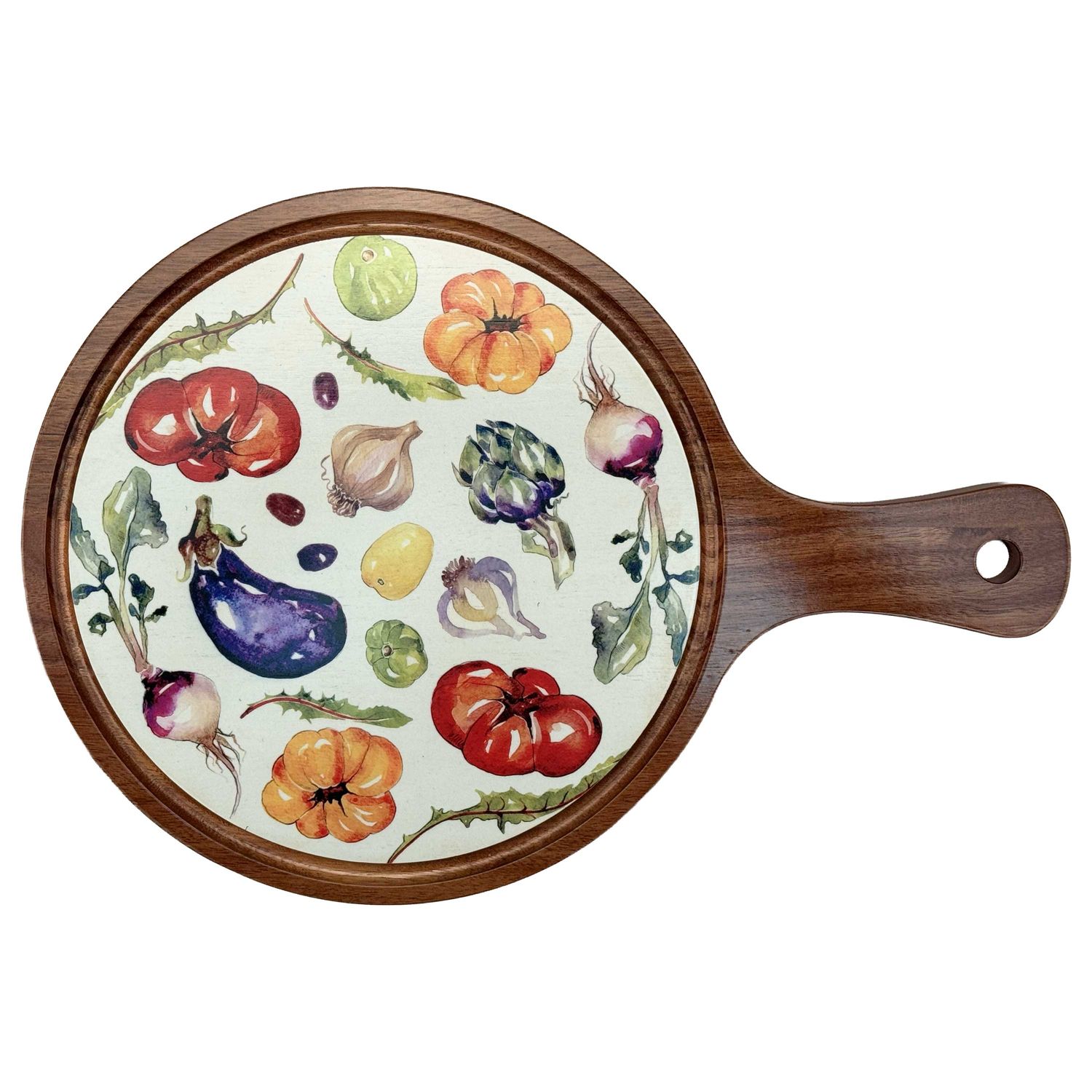 BIA Cordon Bleu Victoria's Veggies Round Acacia Serving Paddle 14 1/4 Inch, 300060, 033805300600