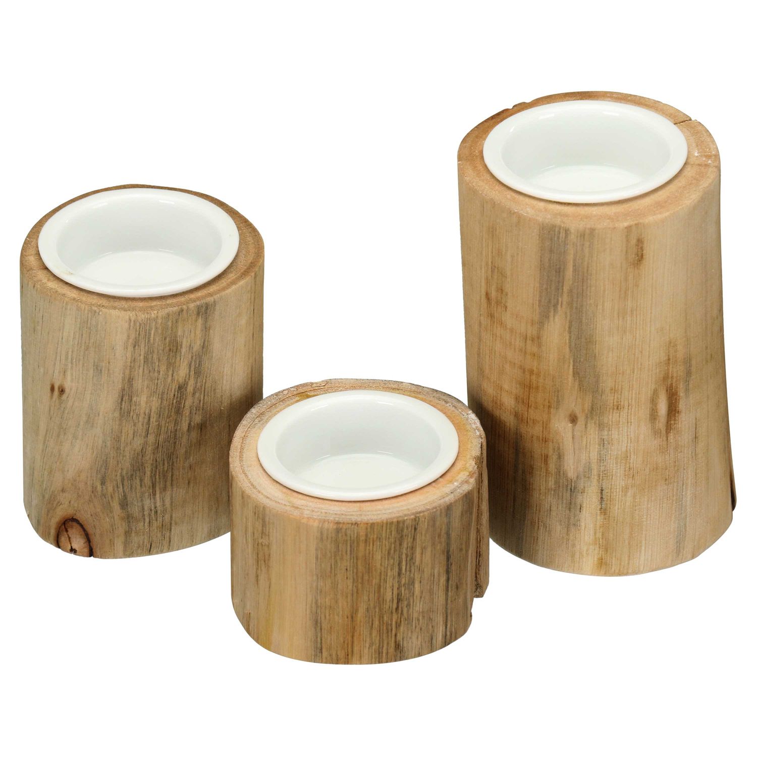 BIA Cordon Bleu Set of 3 Assorted Eucalyptus and Porcelain Votive Candle Holders 3 3/4 Inch, 500209…