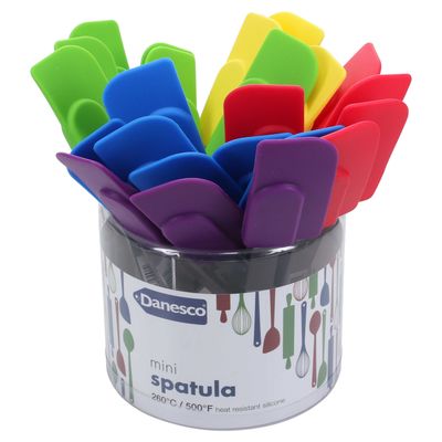 BIA Cordon Bleu Mini Silicone Spatulas 24-Piece Assorted Counter Display Unit 6 3/4 Inch, 1445214AS…