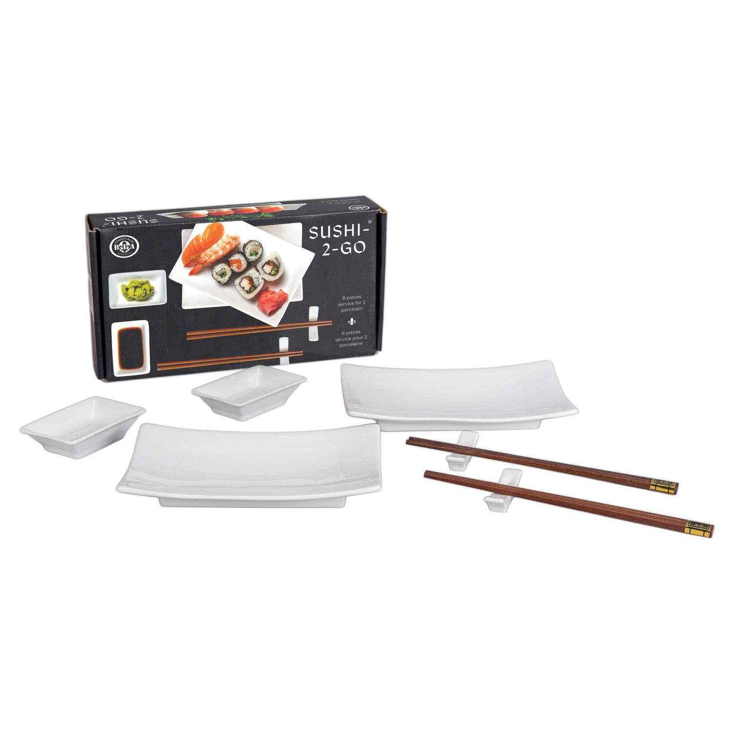 BIA Cordon Bleu Sushi-2-Go Plate 8 Inch, 905428G, 033805419166