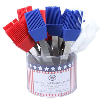BIA Cordon Bleu Red White and Blue Mini Silicone Basting Brushes 24-Piece Counter Display Unit, 307…