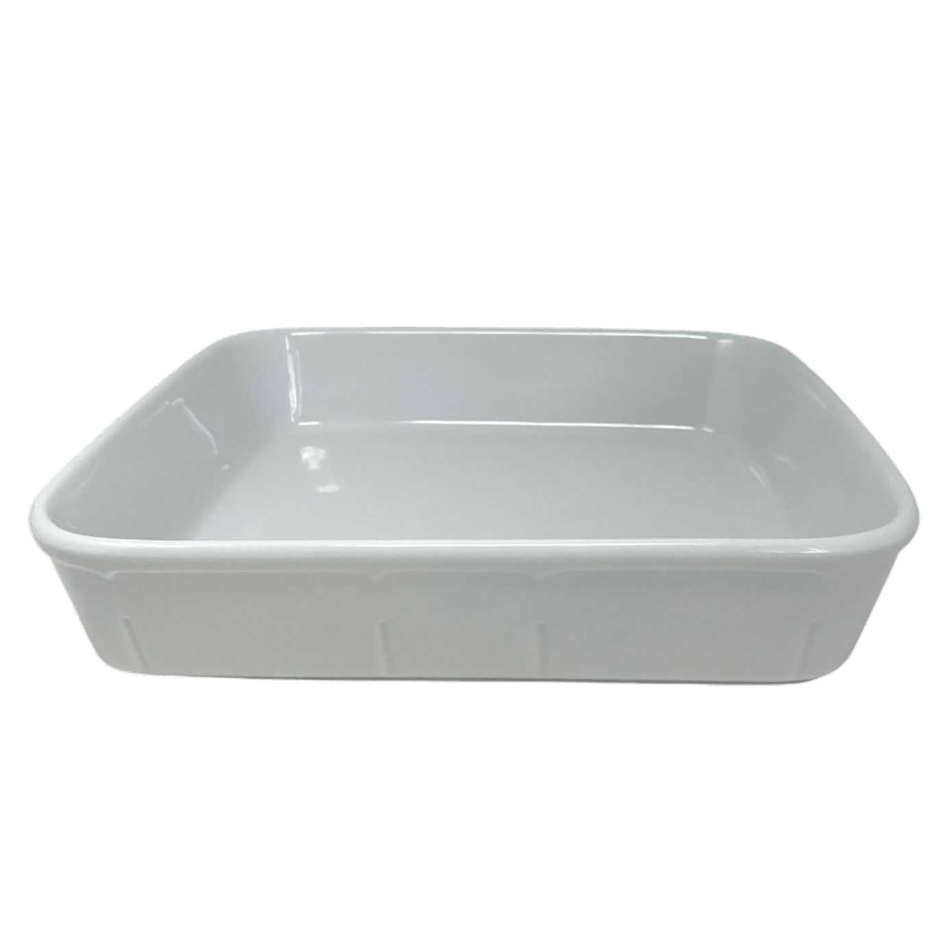 Royal Limoges White Porcelain Square Baker 10.6 inch, BDCULPC27
