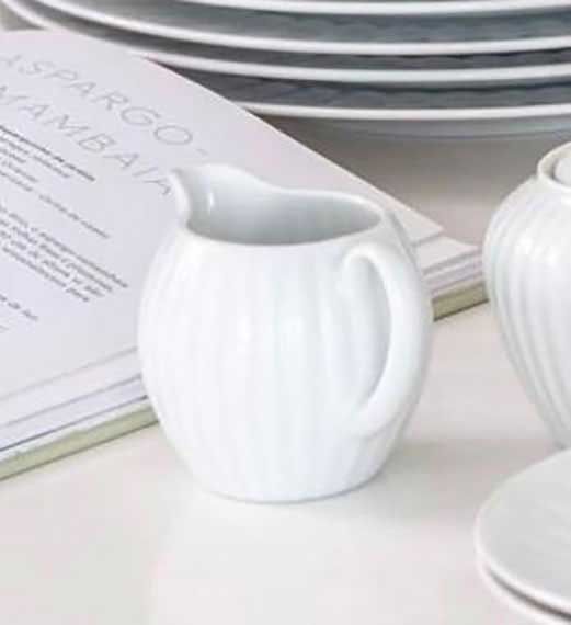 Royal Limoges Plisse White Porcelain Creamer Large, J030-PLI00001
